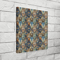 Холст квадратный Волчий узор, цвет: 3D-принт — фото 2