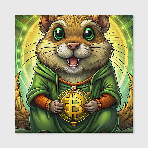 Картина квадратная Криптовалютный хомячок / 3D-принт – фото 2