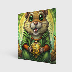 Картина квадратная Криптовалютный хомячок