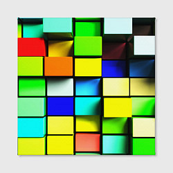 Холст квадратный Оптические кубы, цвет: 3D-принт — фото 2
