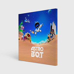 Картина квадратная Astro bot персонажи