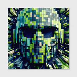 Холст квадратный Cyber face - ai art fantasy, цвет: 3D-принт — фото 2