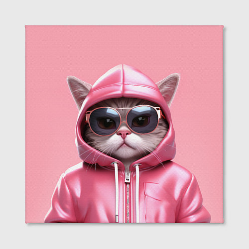 Картина квадратная Кошка в капюшоне / 3D-принт – фото 2