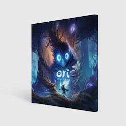 Холст квадратный Ku Ori and the Will of the Wisps, цвет: 3D-принт