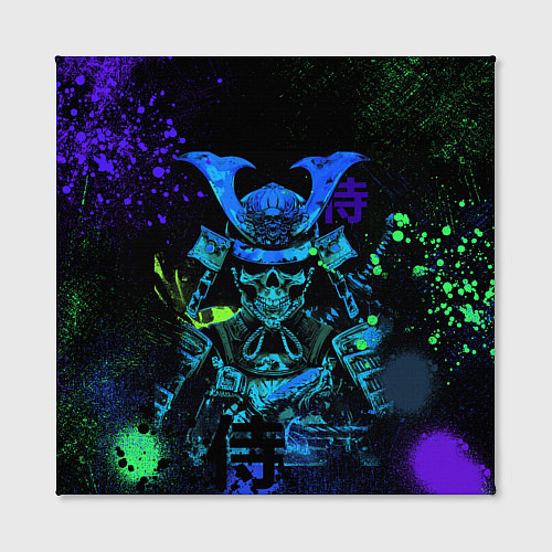 Картина квадратная Дух череп - самурай / 3D-принт – фото 2