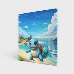 Холст квадратный Pokemon Squirtle, цвет: 3D-принт