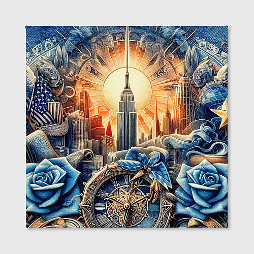 Картина квадратная American collage - ai art / 3D-принт – фото 2