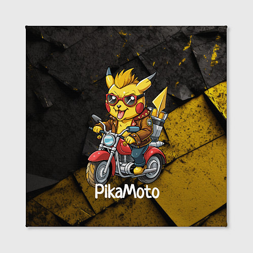 Картина квадратная Пикачу мотоциклист / 3D-принт – фото 2