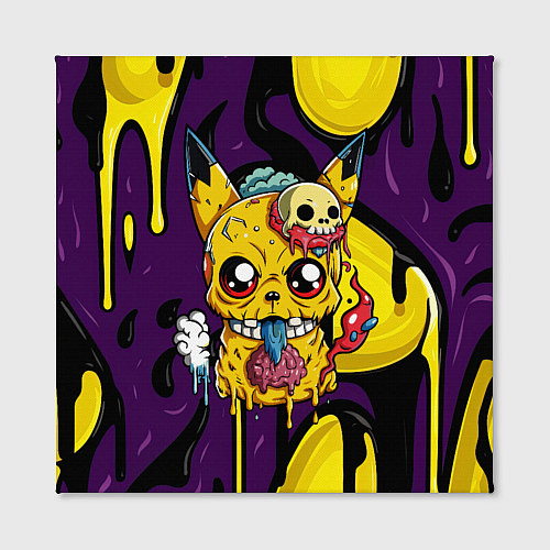 Картина квадратная Зомби Пикачу и желтые пятна / 3D-принт – фото 2