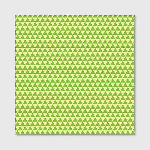 Картина квадратная Паттерн зеленые треугольники / 3D-принт – фото 2