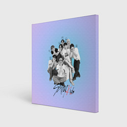 Холст квадратный Stray Kids family photo, цвет: 3D-принт