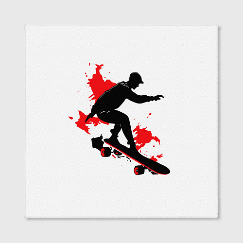 Картина квадратная Черный скейтер / 3D-принт – фото 2