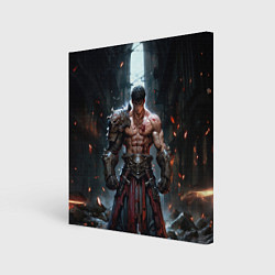 Холст квадратный Мощный гладиатор, цвет: 3D-принт