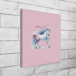 Холст квадратный Чаруй реальность на розовом, цвет: 3D-принт — фото 2