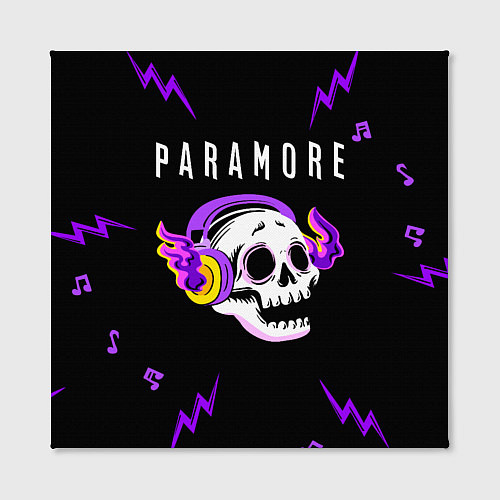 Картина квадратная Paramore неоновый череп / 3D-принт – фото 2