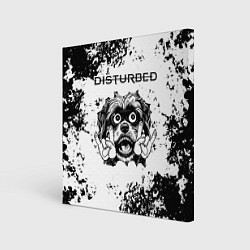 Холст квадратный Disturbed - рок пес, цвет: 3D-принт