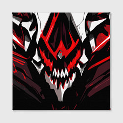 Холст квадратный Абстрактное красное лицо монстра, цвет: 3D-принт — фото 2