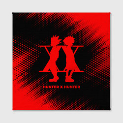 Холст квадратный Hunter x Hunter - red gradient, цвет: 3D-принт — фото 2