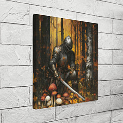 Холст квадратный Воин в осеннем лесу, цвет: 3D-принт — фото 2