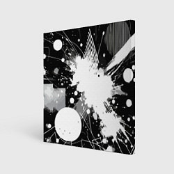 Картина квадратная Vanguard black and white abstraction - ai art