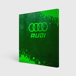 Холст квадратный Audi - green gradient, цвет: 3D-принт
