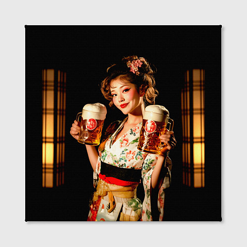 Картина квадратная Японское пиво / 3D-принт – фото 2