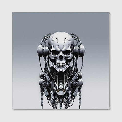 Картина квадратная Cool cyber skull - ai art fantasy / 3D-принт – фото 2