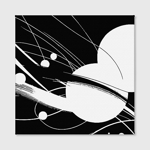 Картина квадратная Black and white vanguard abstraction - ai art fant / 3D-принт – фото 2