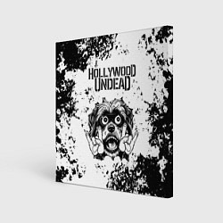 Холст квадратный Hollywood Undead - рок пес, цвет: 3D-принт