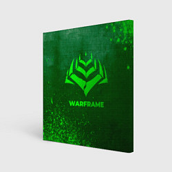 Холст квадратный Warframe - green gradient, цвет: 3D-принт