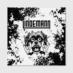 Холст квадратный Lindemann - рок пес, цвет: 3D-принт — фото 2