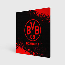 Холст квадратный Borussia - red gradient, цвет: 3D-принт