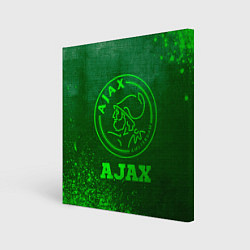 Холст квадратный Ajax - green gradient, цвет: 3D-принт