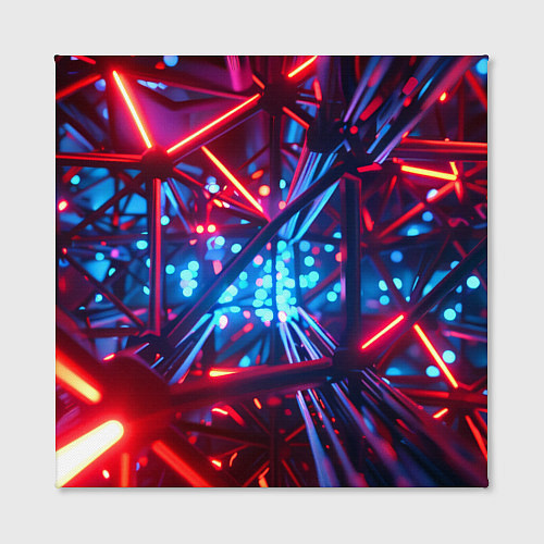 Картина квадратная Неоновые трубки / 3D-принт – фото 2