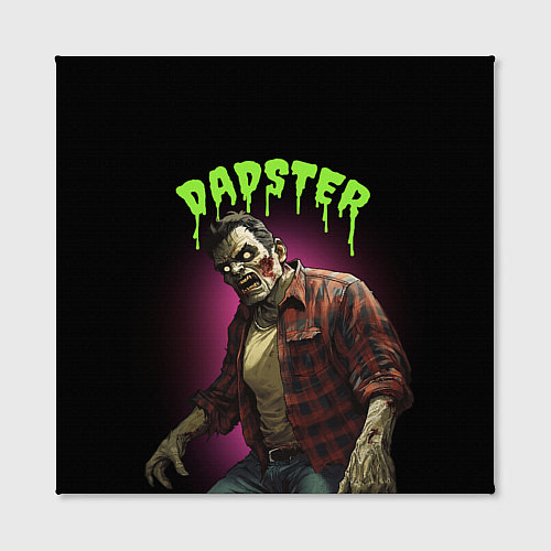 Картина квадратная Dadster - zombie - на хэллоуин / 3D-принт – фото 2