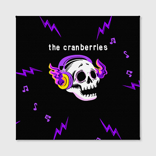 Картина квадратная The Cranberries неоновый череп / 3D-принт – фото 2