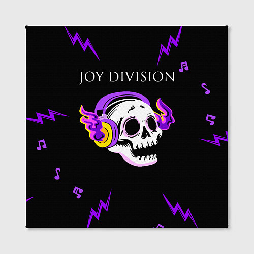 Картина квадратная Joy Division неоновый череп / 3D-принт – фото 2