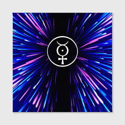 Холст квадратный Marilyn Manson neon energy, цвет: 3D-принт — фото 2