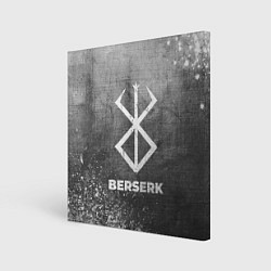 Холст квадратный Berserk - grey gradient, цвет: 3D-принт