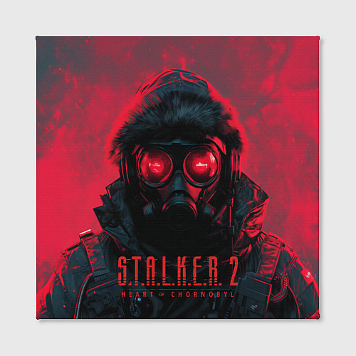Картина квадратная Stalker 2 в противогазе / 3D-принт – фото 2