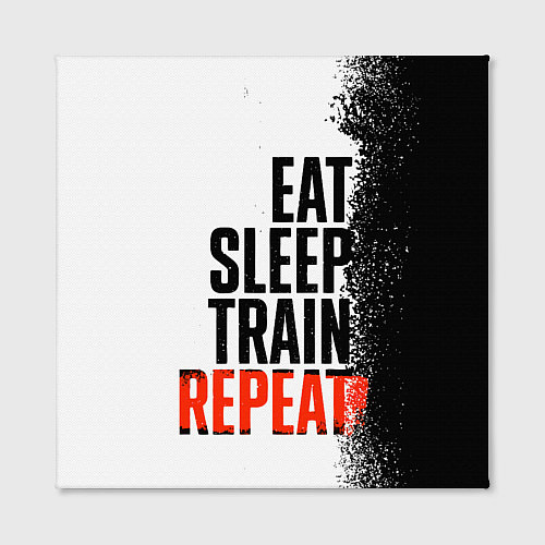 Картина квадратная Eat sleep train repeat / 3D-принт – фото 2