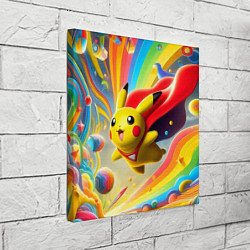 Холст квадратный Super Pikachu - ai art fantasy, цвет: 3D-принт — фото 2