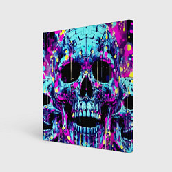 Картина квадратная Cool skull sketch - blots