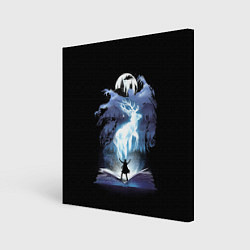 Холст квадратный Harry Potter patronus and dementors, цвет: 3D-принт