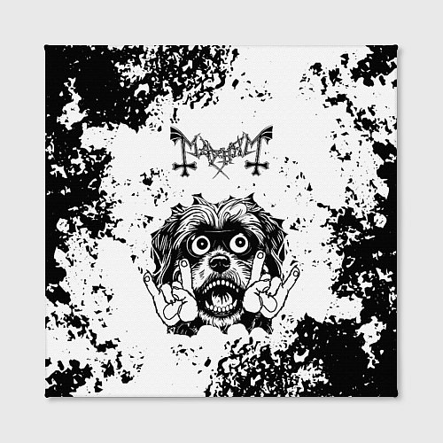 Картина квадратная Mayhem - рок пес / 3D-принт – фото 2