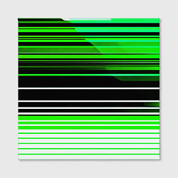 Холст квадратный Разноцветные вертикальные линии, цвет: 3D-принт — фото 2