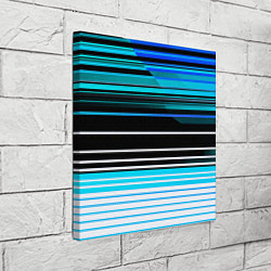 Холст квадратный Разноцветные вертикальные линии, цвет: 3D-принт — фото 2