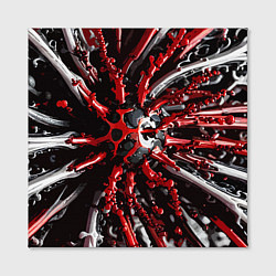 Холст квадратный Красно-белая инфекция, цвет: 3D-принт — фото 2