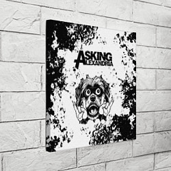 Холст квадратный Asking Alexandria - рок пес, цвет: 3D-принт — фото 2