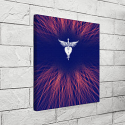 Холст квадратный Bon Jovi red energy, цвет: 3D-принт — фото 2